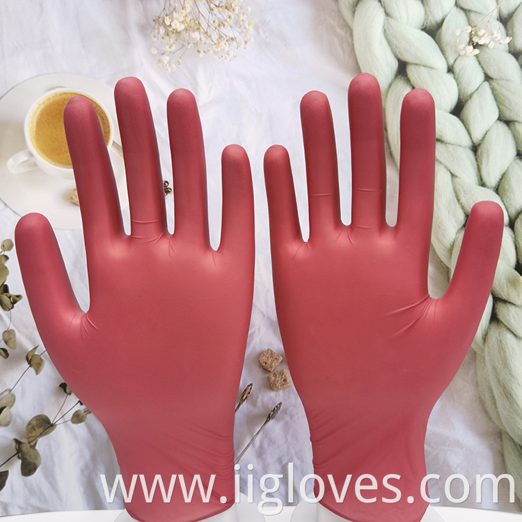 Nitrile Kitchen Working Safety Gloves Powder Free Food Grade Waterproof Nitrile Gloves